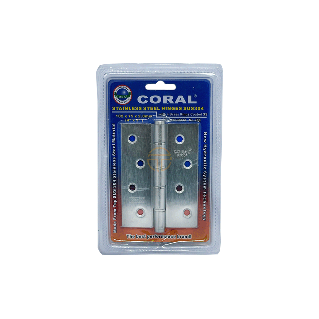 SS 304 DOOR HINGES 4" (2PCS) - CORAL