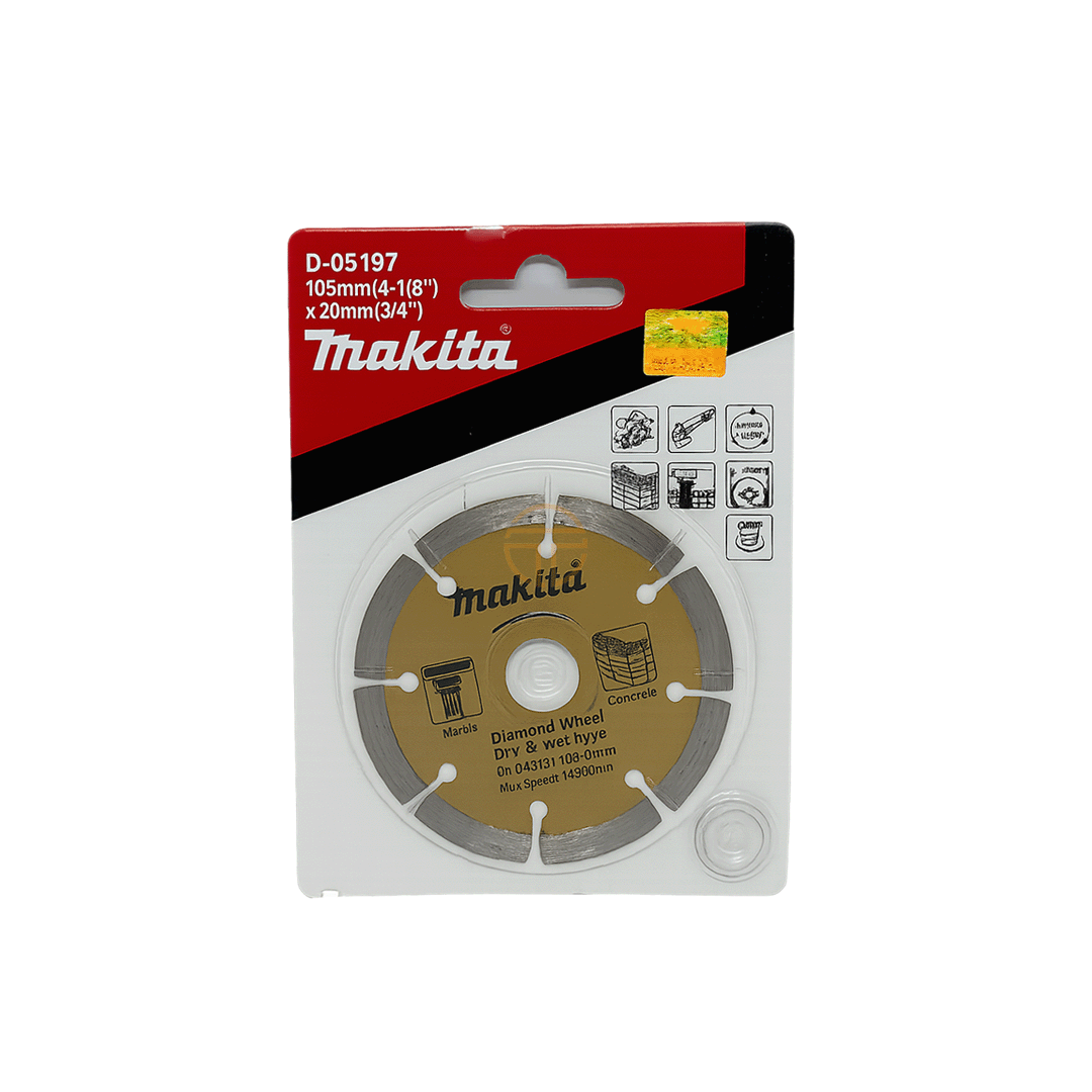 DIAMOND WHEEL DRY & WET 105MMX20MM CUT - MAKITA