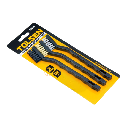 WIRE BRUSH 3PCS SET - TOLSEN 32059