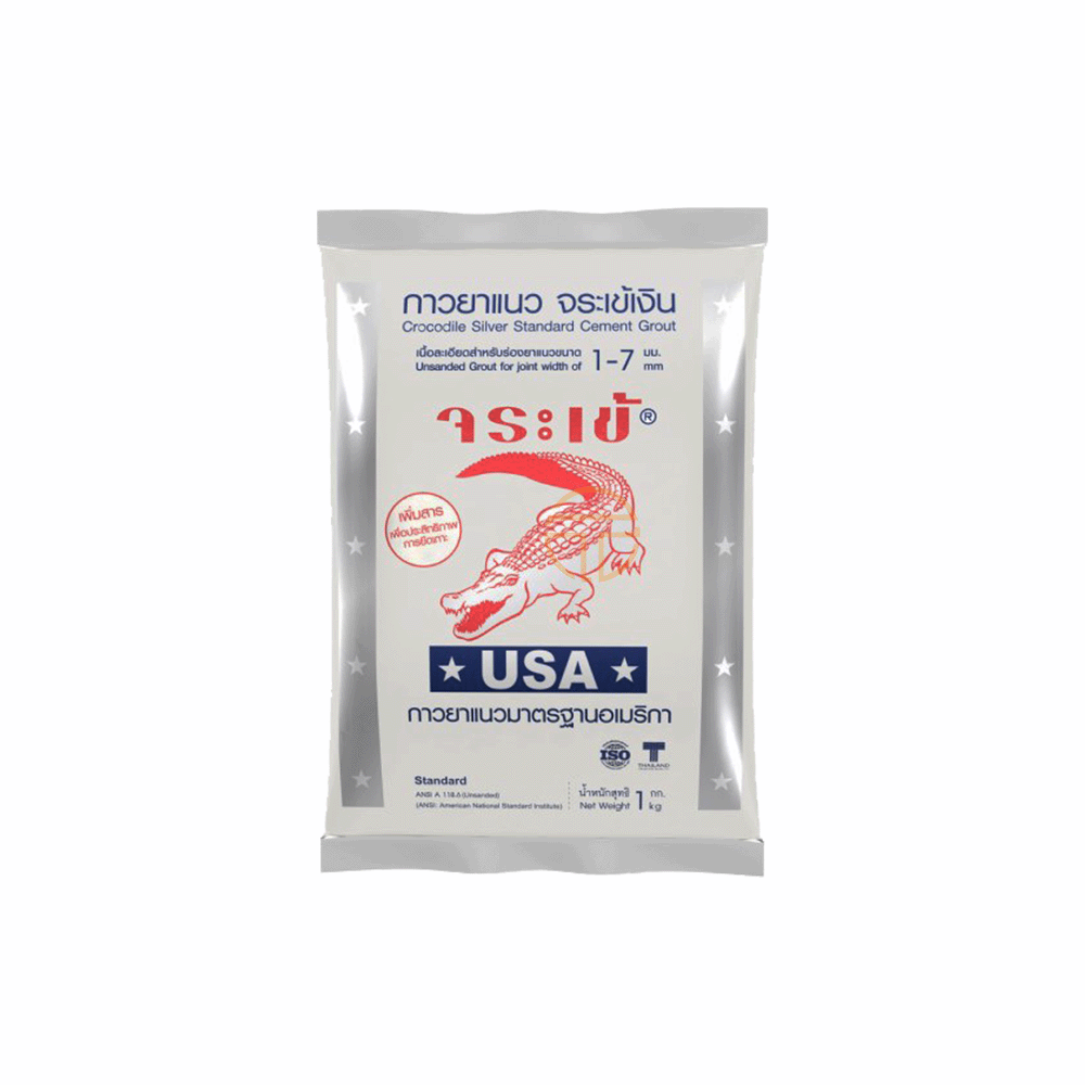 TILE GROUT #0110 WHITE - CROCODILE SILVER