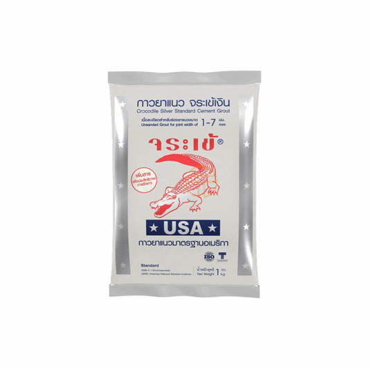 TILE GROUT #0110 WHITE - CROCODILE SILVER