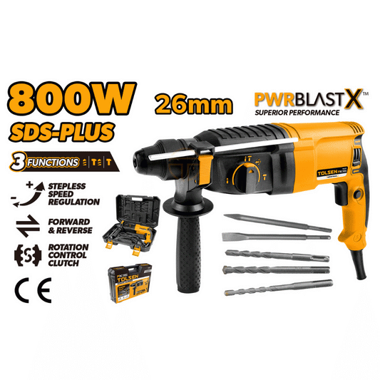 ROTARY HAMMER 26MM / 800W - TOLSEN 79510